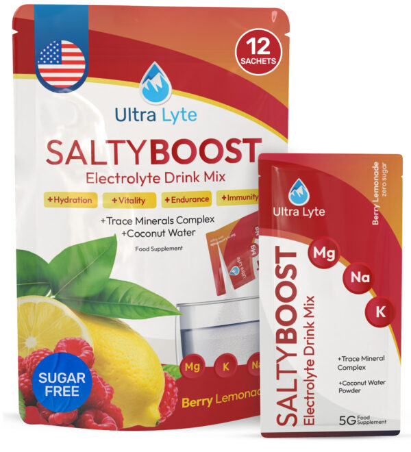 Ultra Lyte Elektrolity SaltyBoost - 12 saszetek - Smak Lemoniada