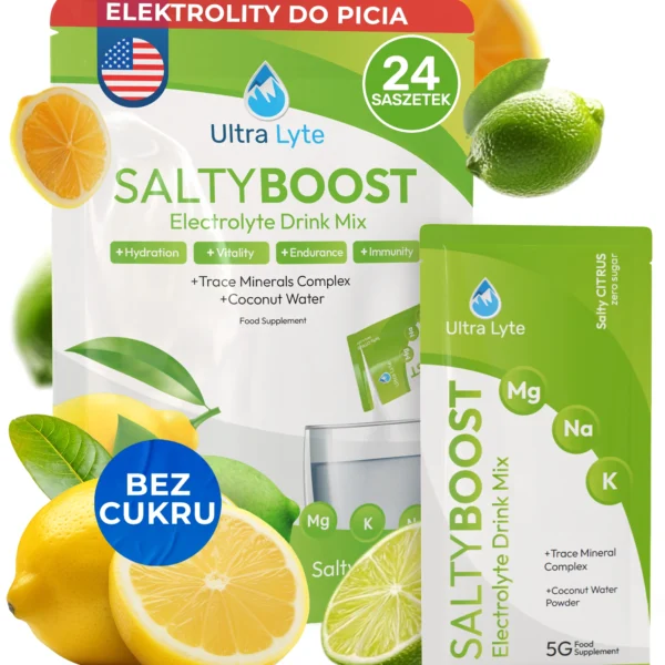 Ultra Lyte Elektrolity SaltyBoost - 24 saszetki - Smak Cytrusowy