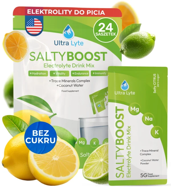 Ultra Lyte Elektrolity SaltyBoost - 24 saszetki - Smak Cytrusowy
